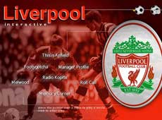 the menu screen from the Liverpool Interactive CD-ROM