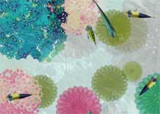 Screen shot from a touch screen interaction project