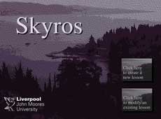 Title screen of the Skyros Program.